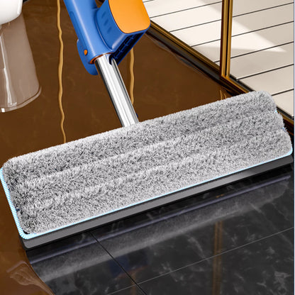 Esfregão e Balde Dobrável com Raspador de Desaguamento - Kit 9 Conjunto