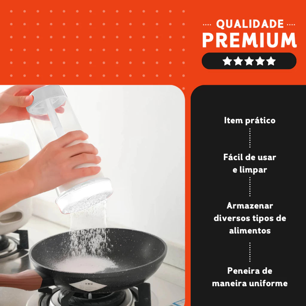 Tapioqueira 2 em 1 - Peneira e Armazena
