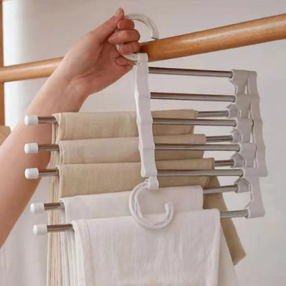Cabide de Roupa Multifuncional 5 em 1 Retrátil