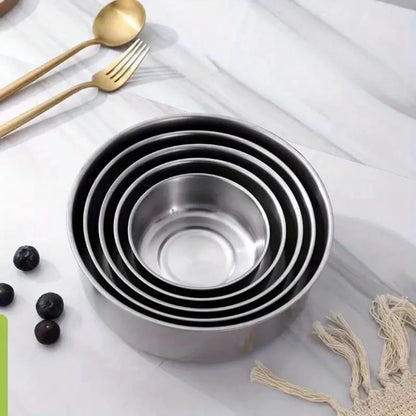 Pote de Aço Inox com Tampa - Kit 10 Tigelas