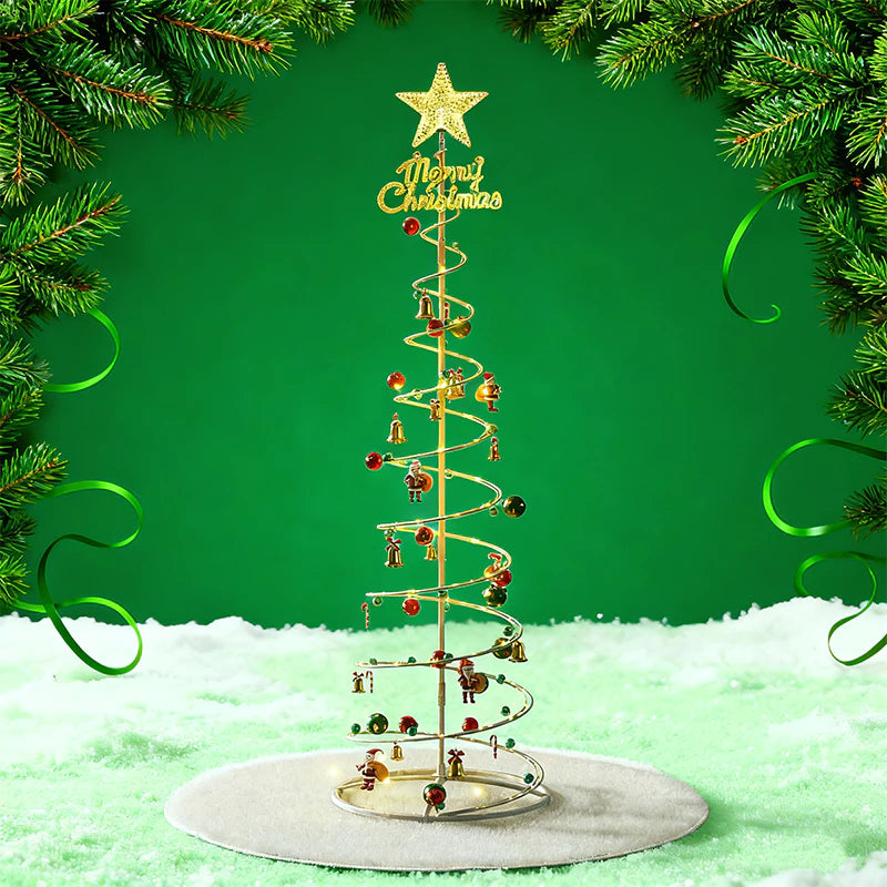 Árvore de Natal Espiral Led 1.8m com Enfeites