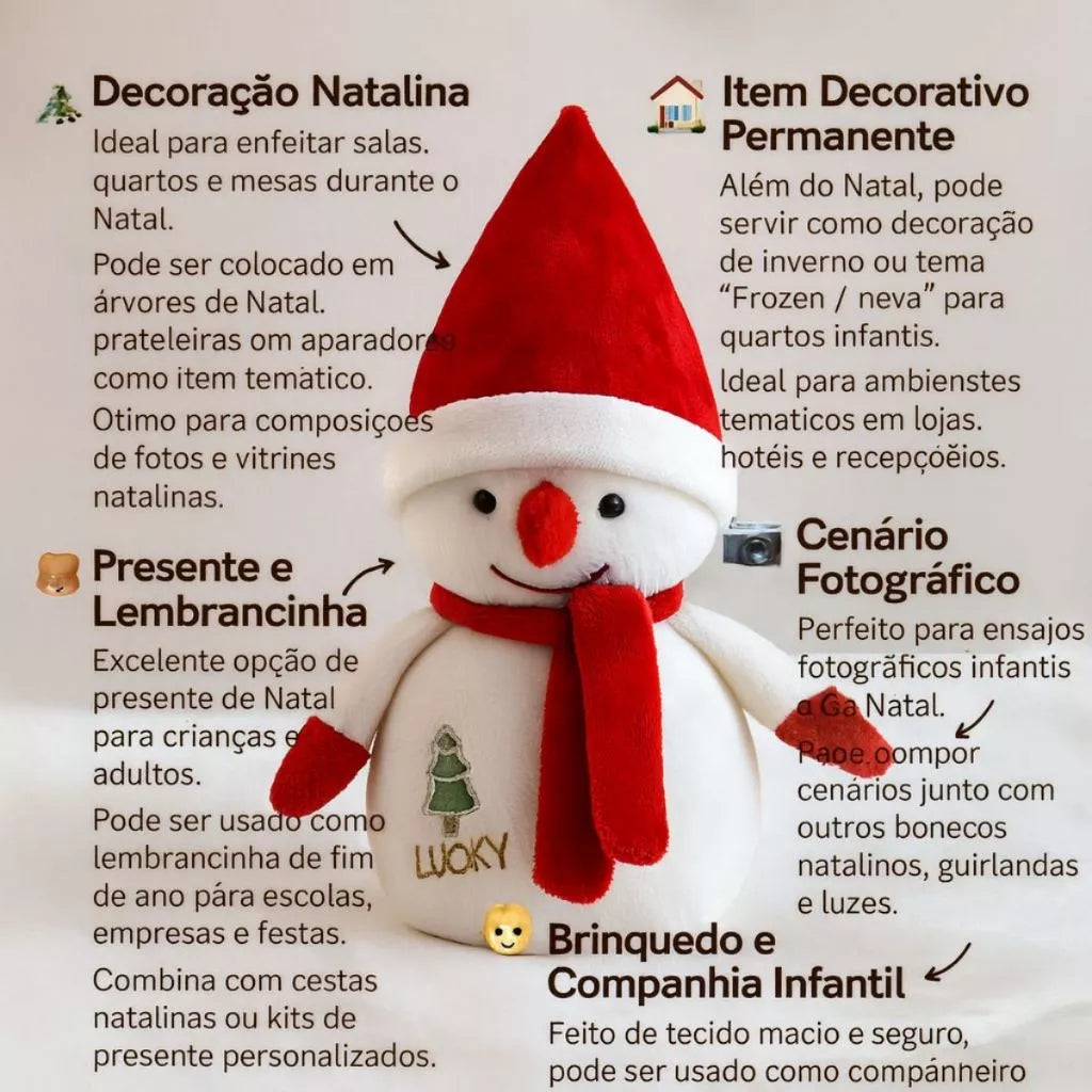 Boneco de Neve de Pelúcia