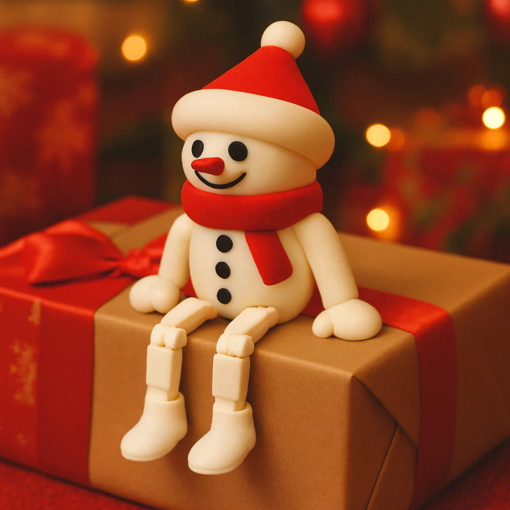 Boneco de Neve Articulado para Natal