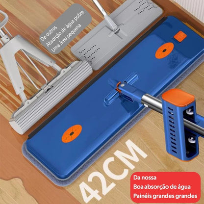 Esfregão e Balde Dobrável com Raspador de Desaguamento - Kit 9 Conjunto