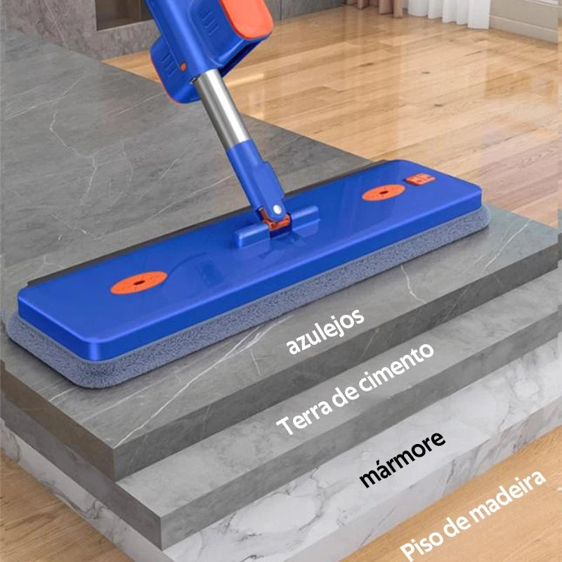 Esfregão e Balde Dobrável com Raspador de Desaguamento - Kit 9 Conjunto