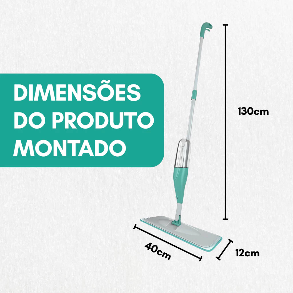 Esfregão Mop Giratório com Reservatório Spray