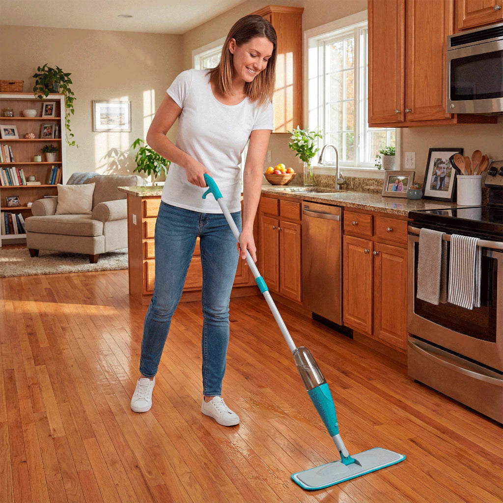 Esfregão Mop Giratório com Reservatório Spray