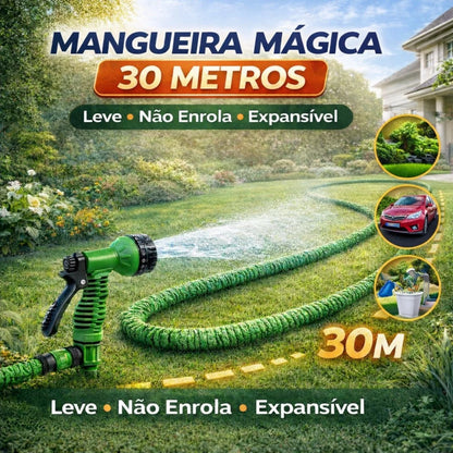 Mangueira de Jardim Expansível com Esguicho