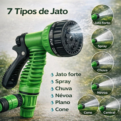Mangueira de Jardim Expansível com Esguicho