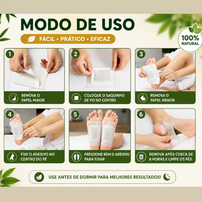 Adesivos Detox para Alívio dos Pés