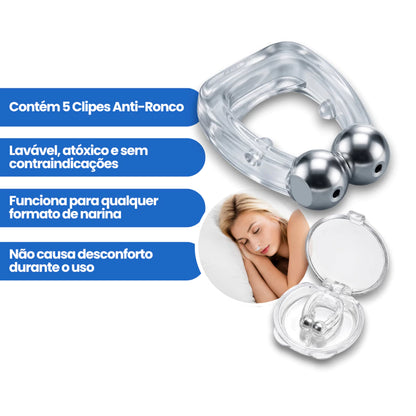 Dilatador Nasal Magnético Anti-Ronco - Kit 5 Unidades