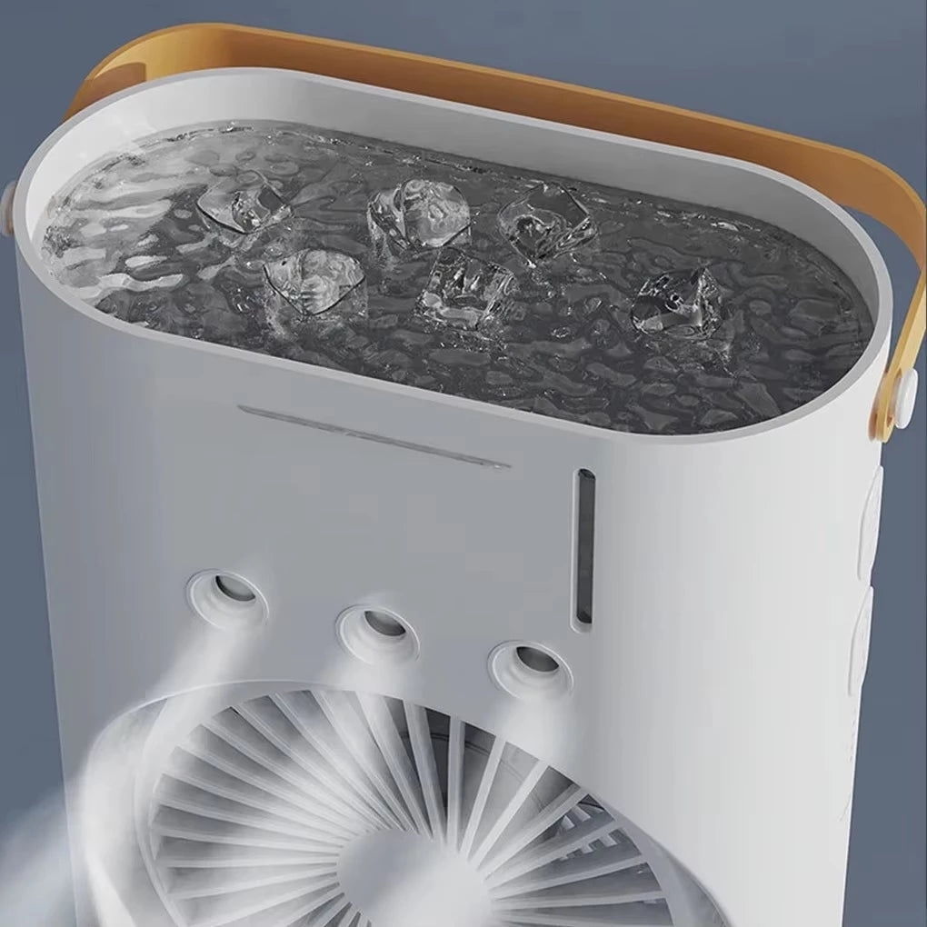 Ventilador e Climatizador Duplo Portátil com Umidificador