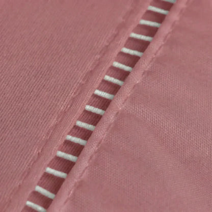 Jogo de Lençol Rosa para Cama 400 Fios Micropercal com Elástico e Ponto Palito