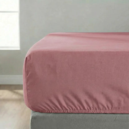 Jogo de Lençol Rosa para Cama 400 Fios Micropercal com Elástico e Ponto Palito
