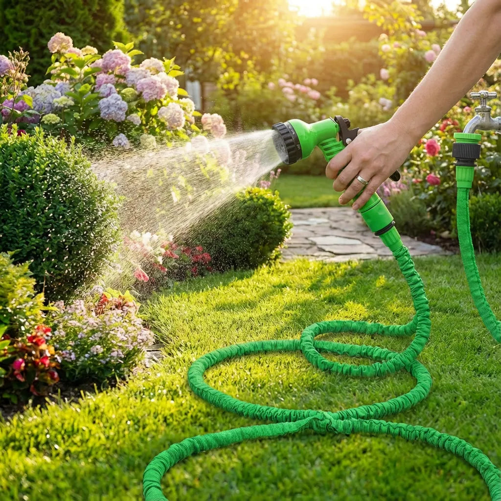 Mangueira de Jardim Expansível com Esguicho