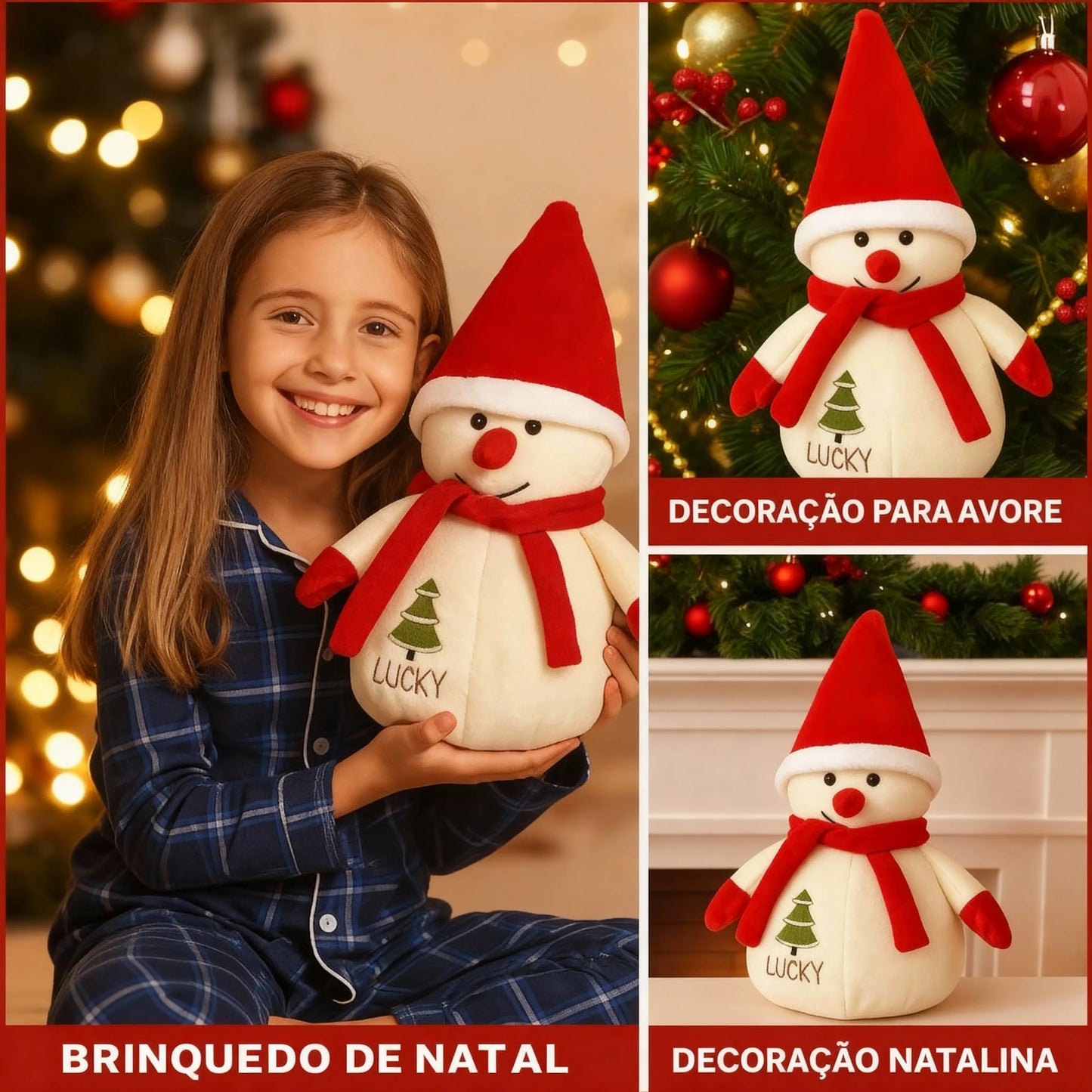 Boneco de Neve de Pelúcia