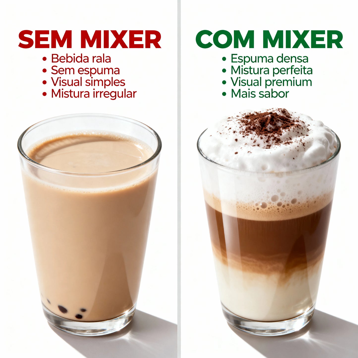 Batedor Misturador Mixer Elétrico para Bebidas