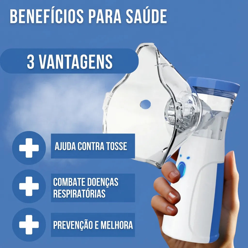 Nebulizador Inalador Ultrassônico Portátil - Mesh