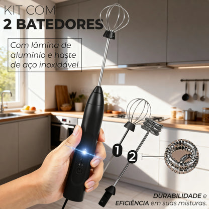 Batedor Misturador Mixer Elétrico para Bebidas