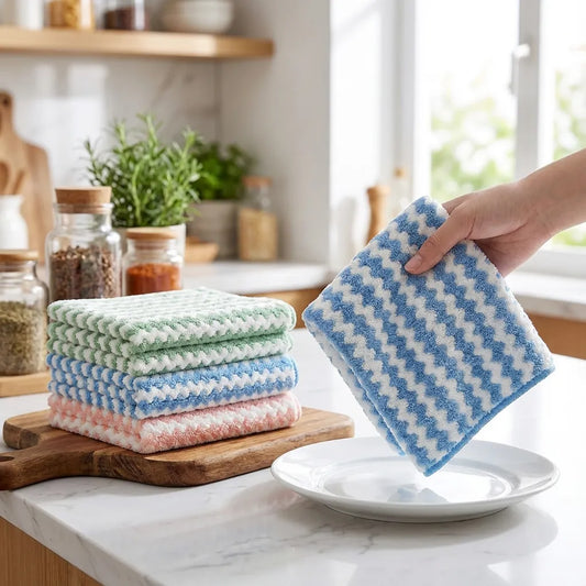 Pano de Limpeza em Microfibra Reutilizável - 10 Panos