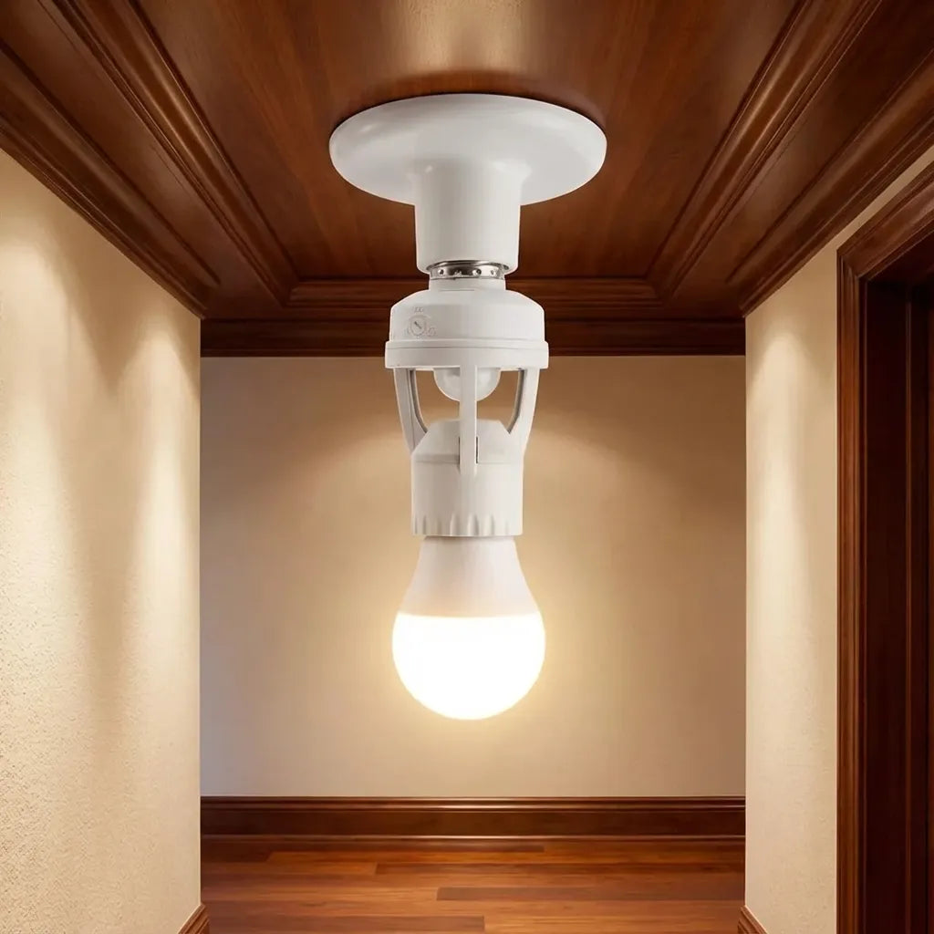 Sensor de Presença com Fotocélula para Soquete de Lâmpada