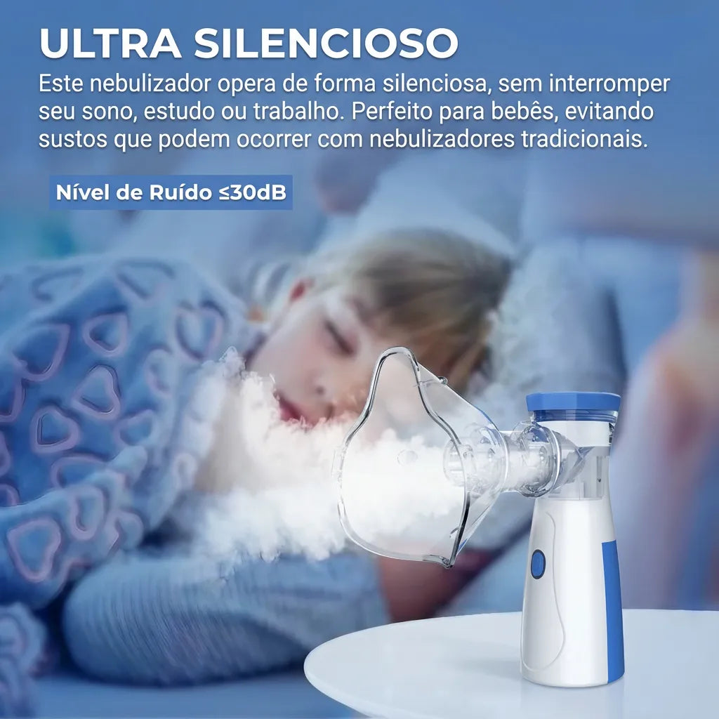 Nebulizador Inalador Ultrassônico Portátil - Mesh