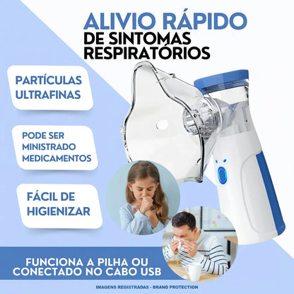 Nebulizador Inalador Ultrassônico Portátil - Mesh