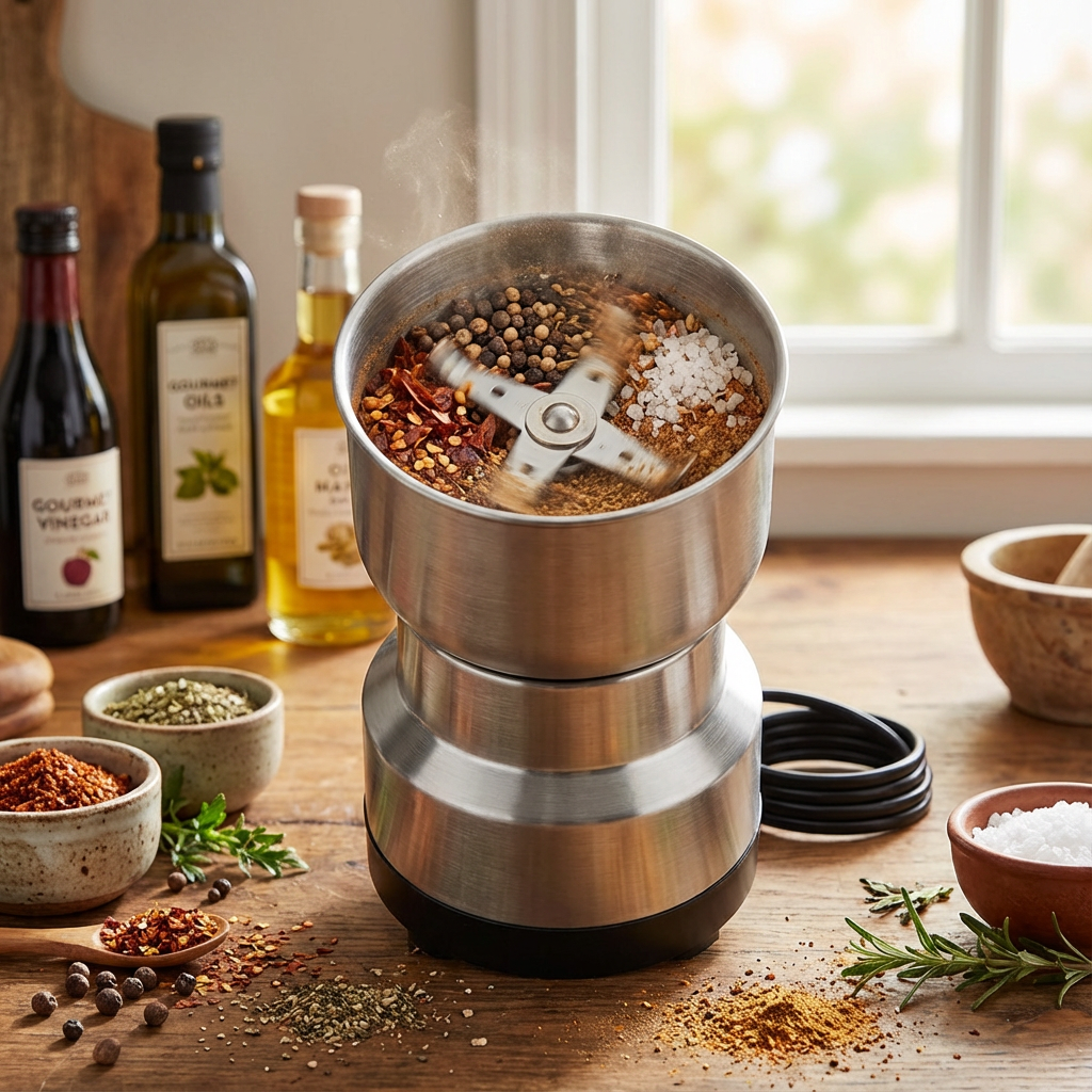 Moedor e Triturador Elétrico de Grãos e Temperos