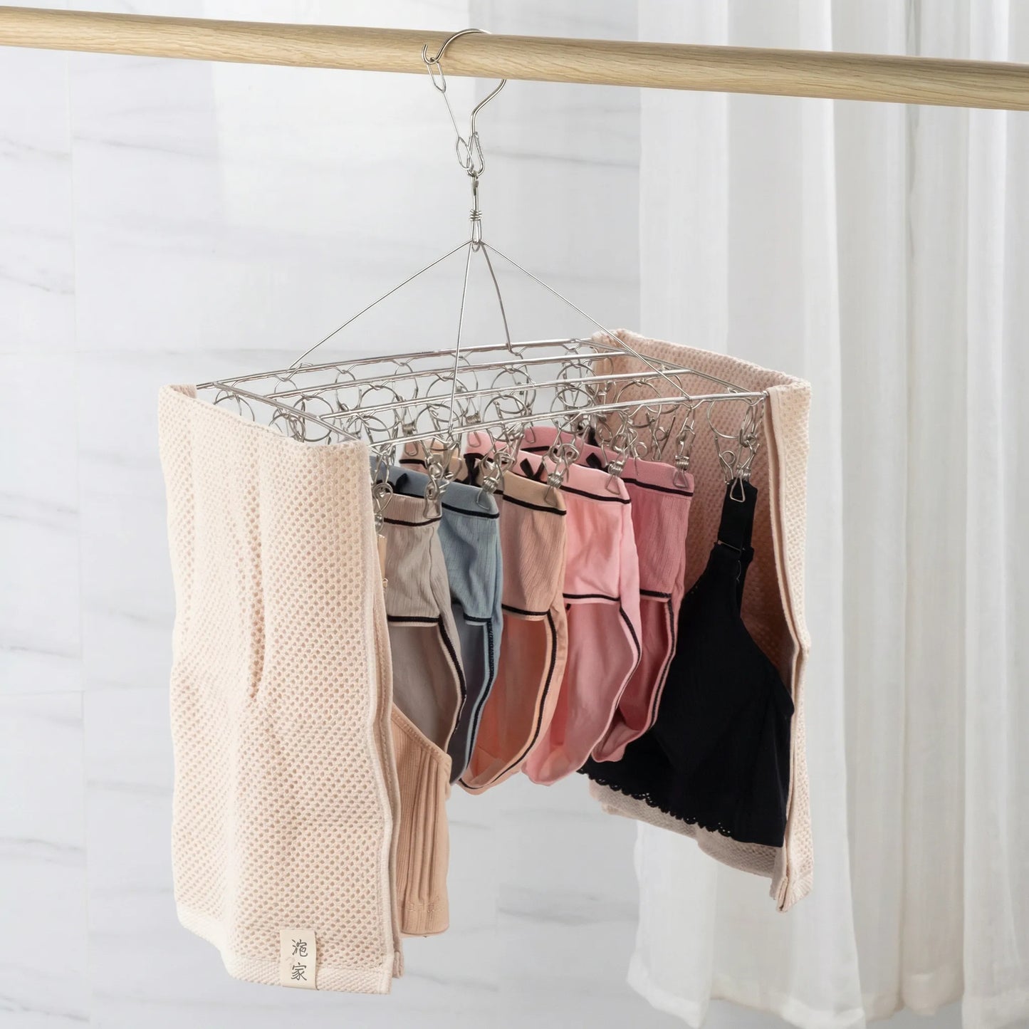 Varal para Roupa Íntima e Meia - 40 Prendedores