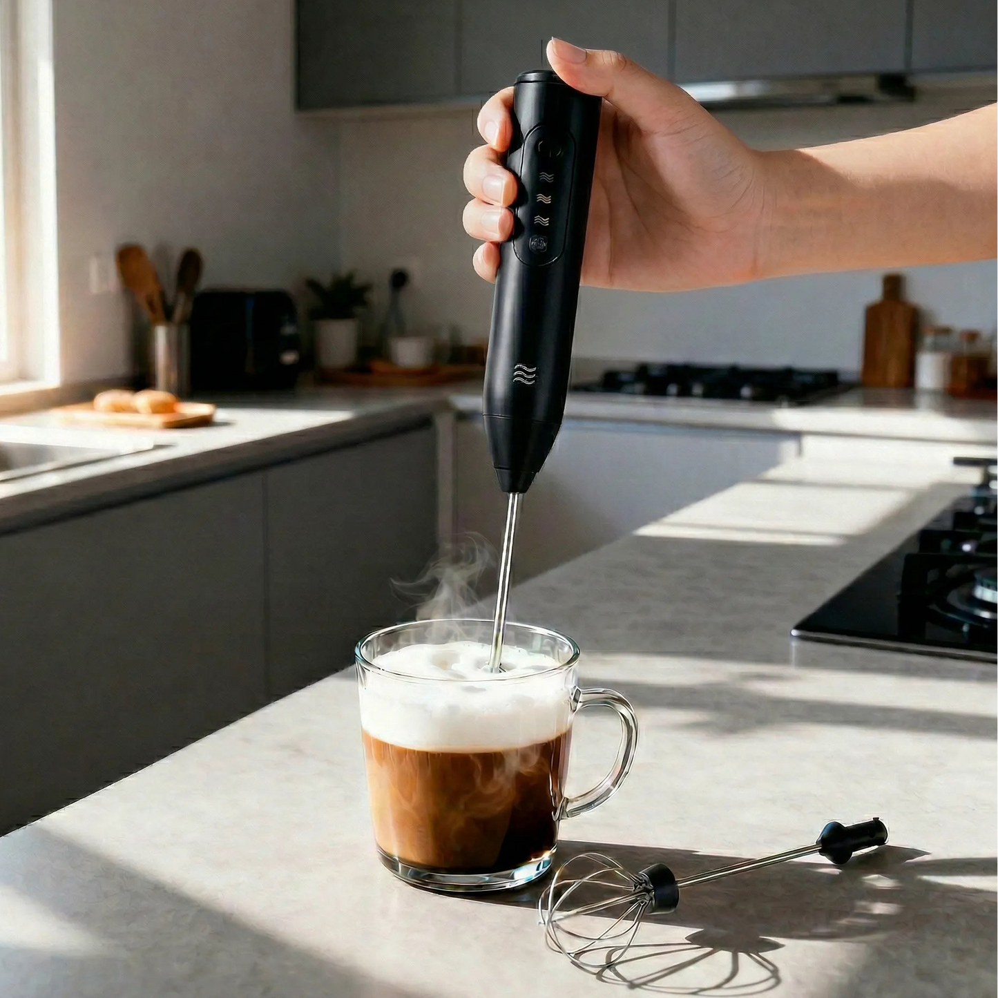 Batedor Misturador Mixer Elétrico para Bebidas