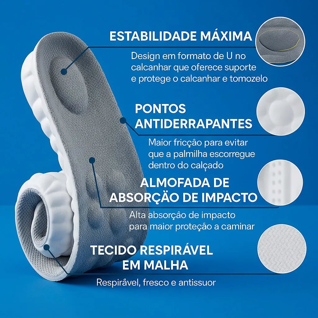 Palmilha Ortopédica Massageadora