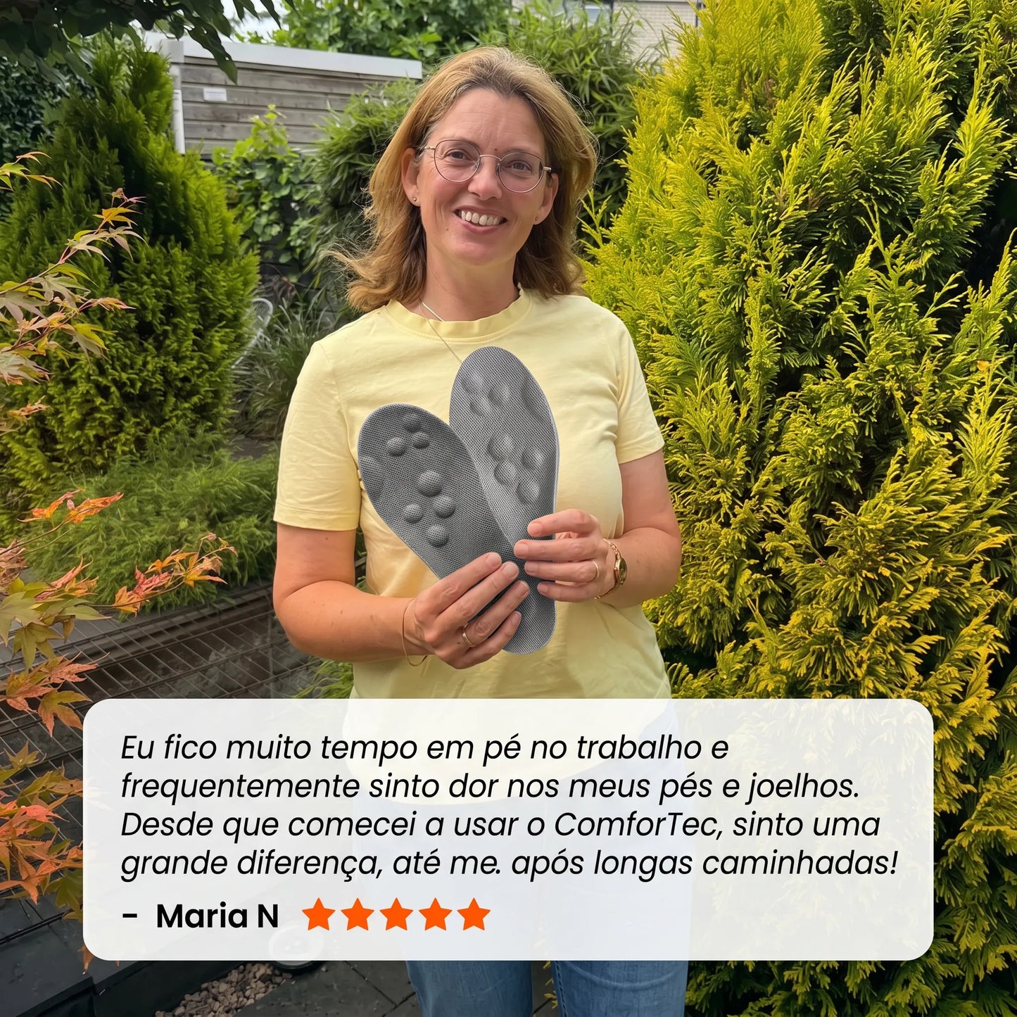 Palmilha Ortopédica Massageadora