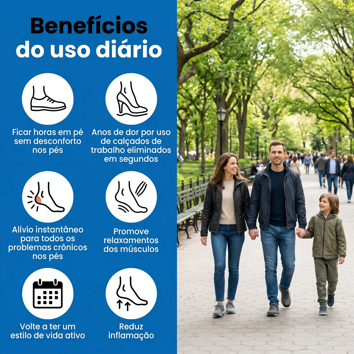 Palmilha Ortopédica Massageadora