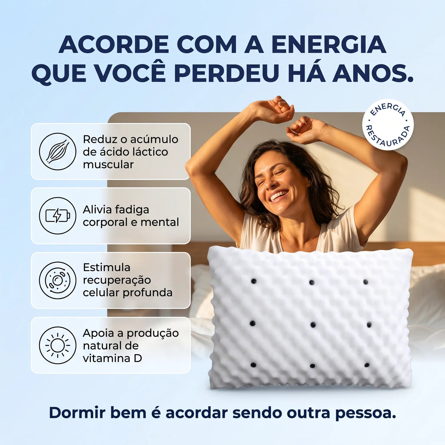Travesseiro Terapêutico Magnético com Infravermelho