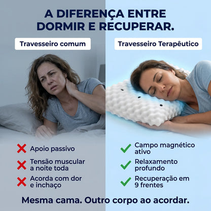 Travesseiro Terapêutico Magnético com Infravermelho