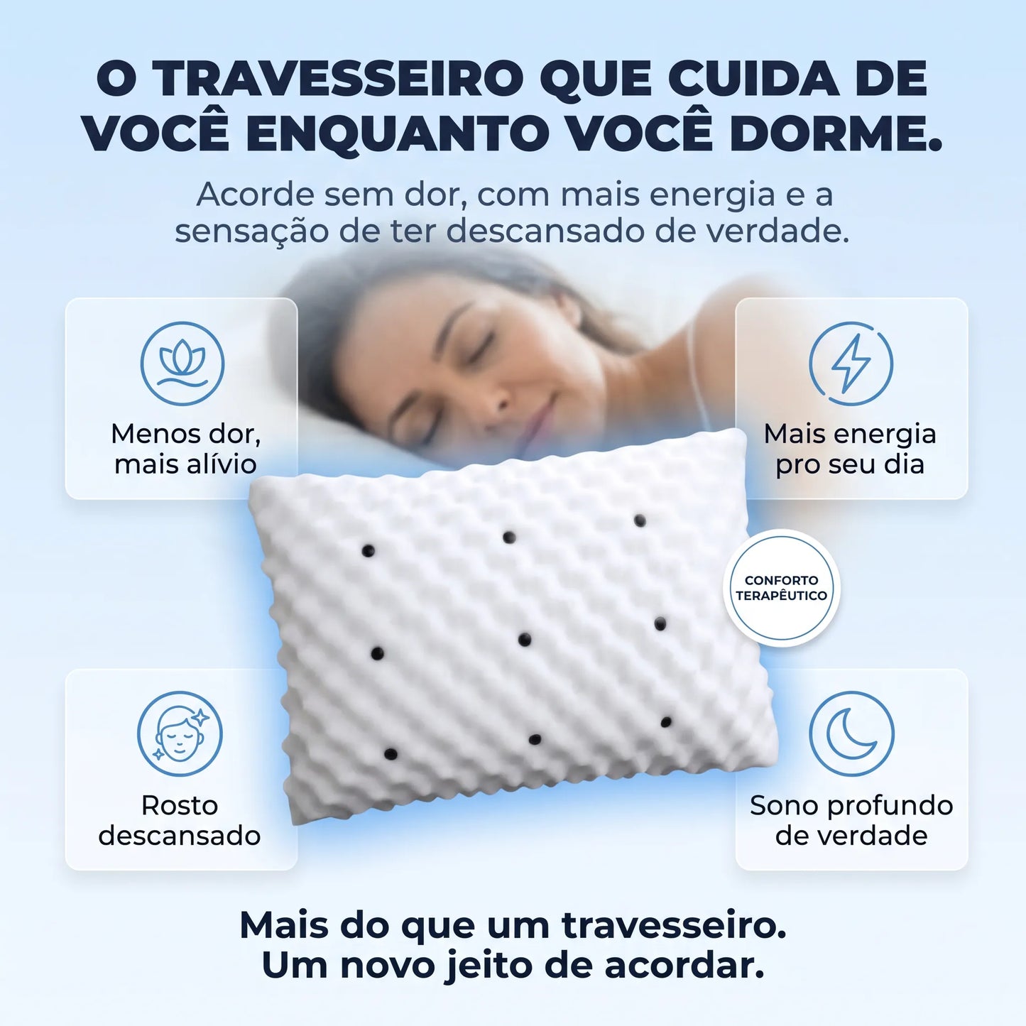 Travesseiro Terapêutico Magnético com Infravermelho