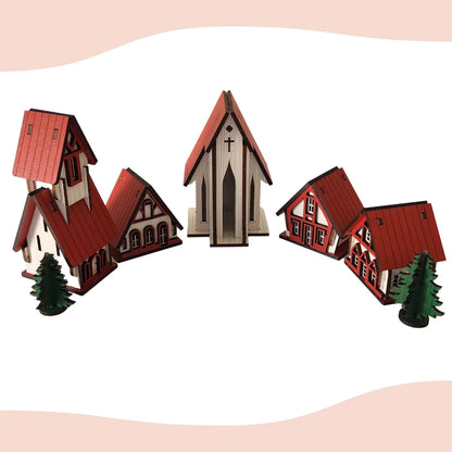 Vila de Natal Artesanal para Decoração Natalina