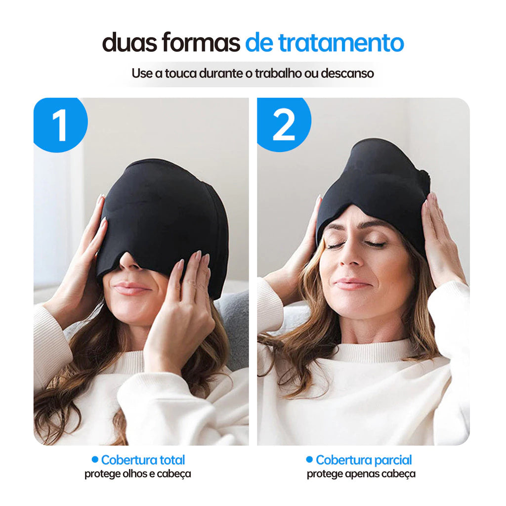 Touca de Terapia Térmica Gel Quente e Fria