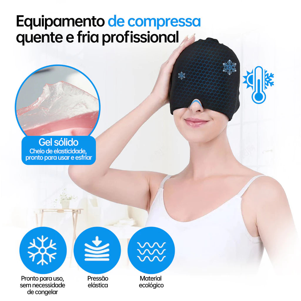 Touca de Terapia Térmica Gel Quente e Fria