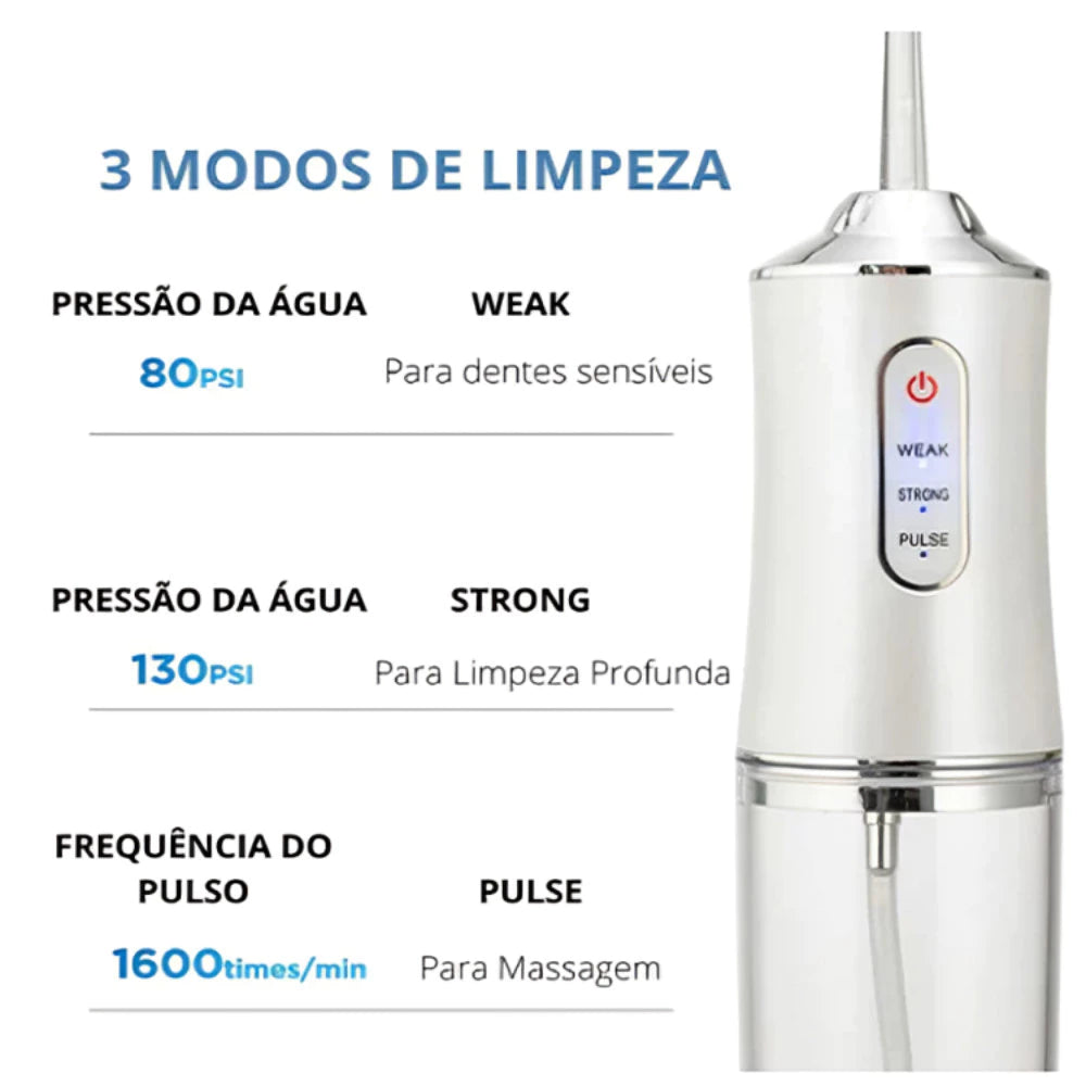 Irrigador Dental Portátil Recarregável