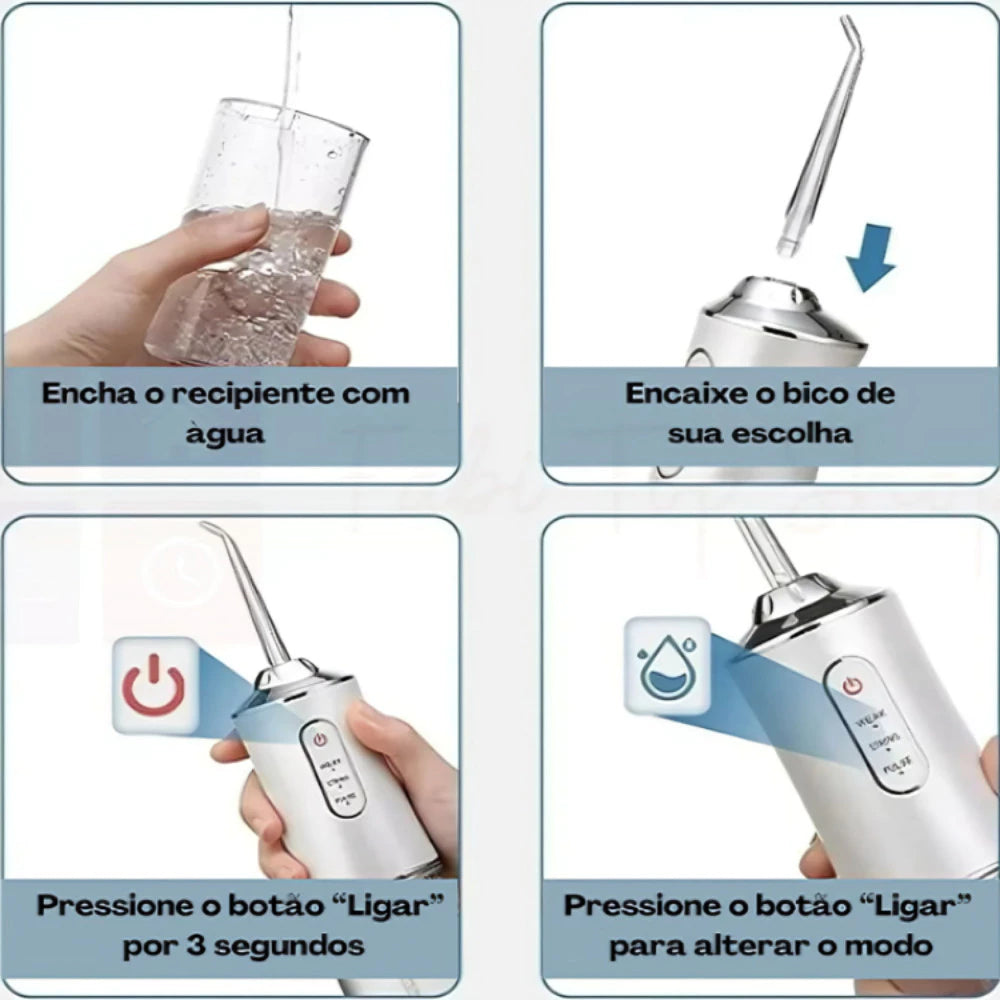 Irrigador Dental Portátil Recarregável