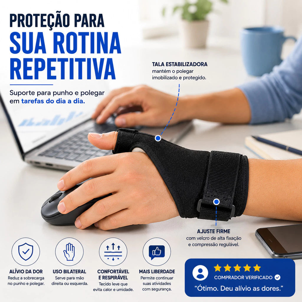 Tala com Munhequeira para Polegar