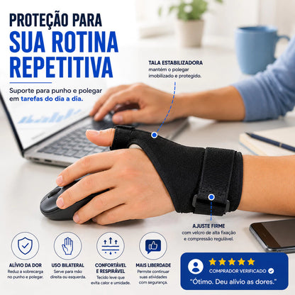 Tala com Munhequeira para Polegar