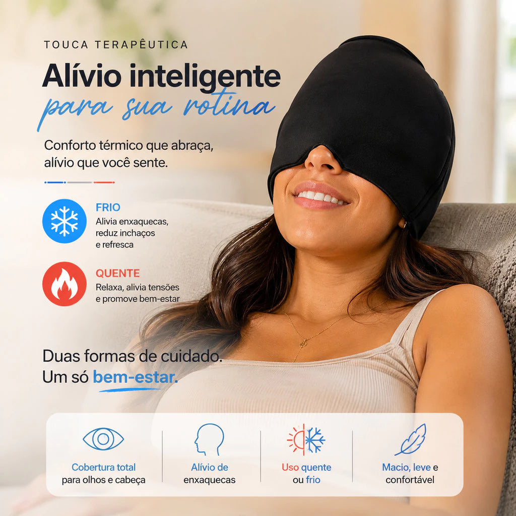 Touca de Terapia Térmica Gel Quente e Fria