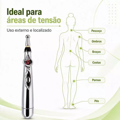 Caneta Massageadora de Acupuntura Elétrica