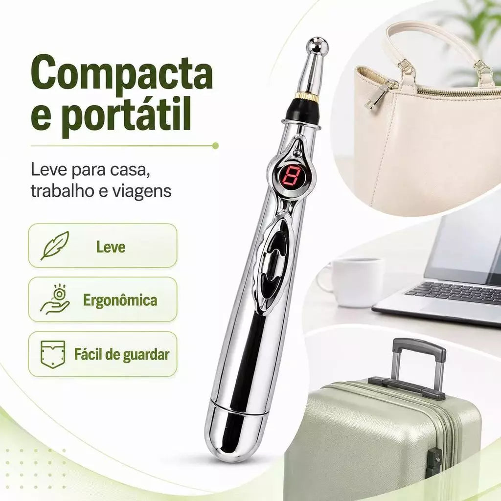 Caneta Massageadora de Acupuntura Elétrica