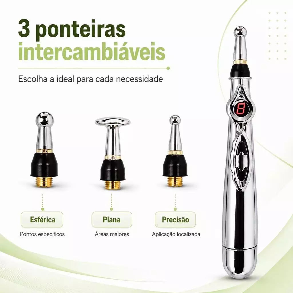Caneta Massageadora de Acupuntura Elétrica