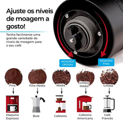 Moedor de Café Elétrico Portátil