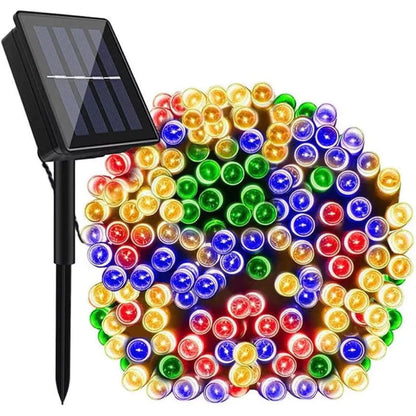 Cordão de Luzes em Energia Solar - Pisca Pisca com 8 Funções