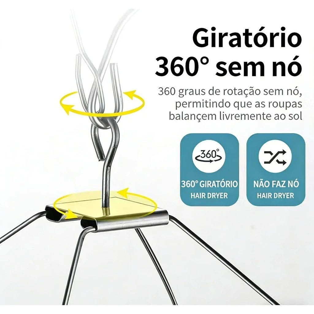 Varal para Roupa Íntima e Meia - 40 Prendedores